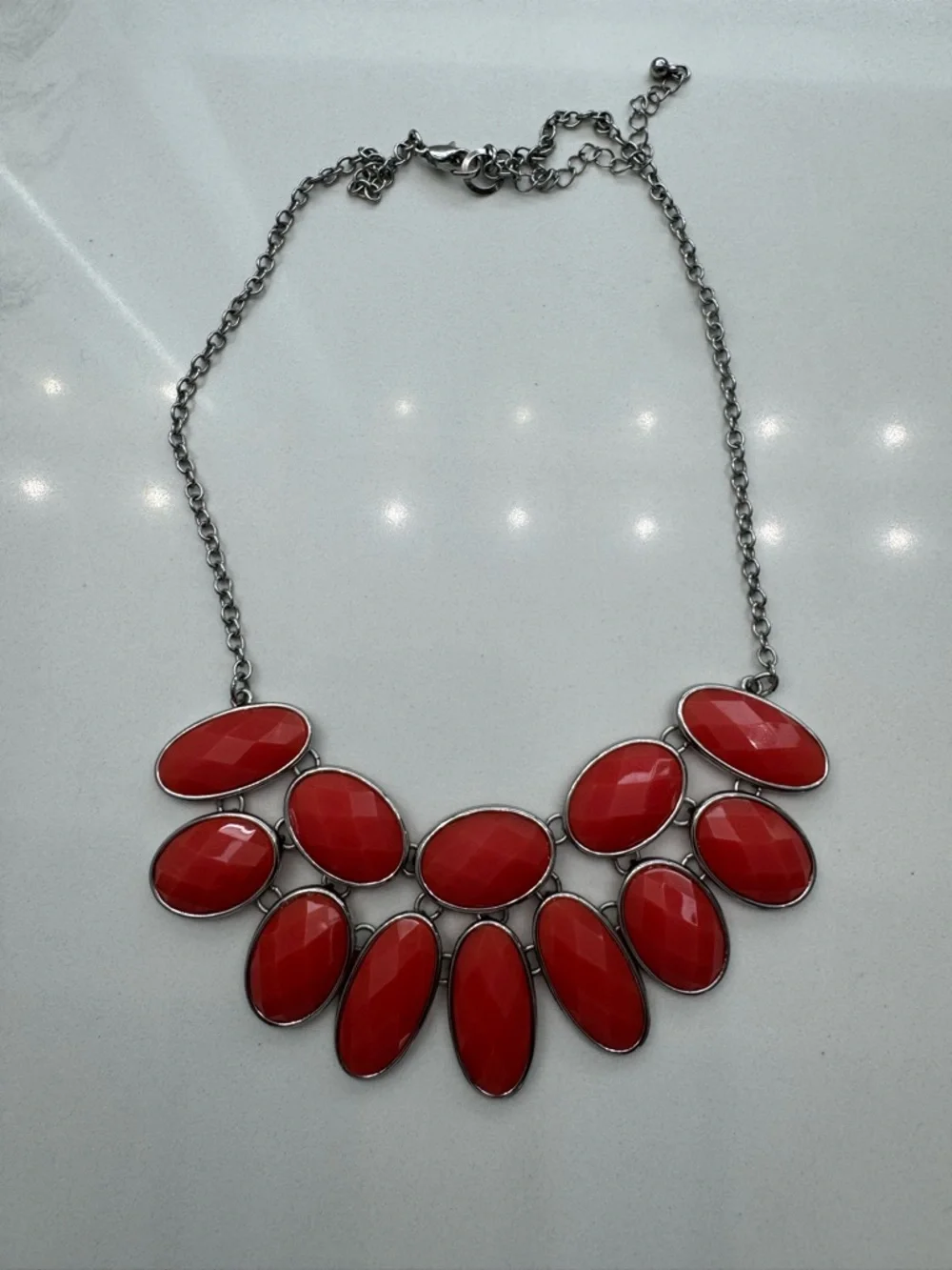 Dark Orange Statement Necklace!